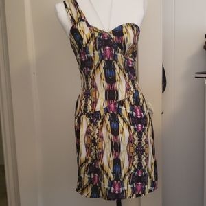 Next One Shoulder Multicolor Dress - image 1